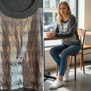 J.Crew Sequin sweater lightweight size XS